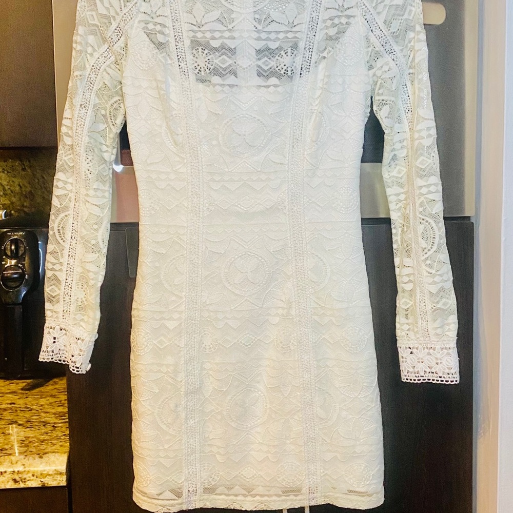 White lace dress